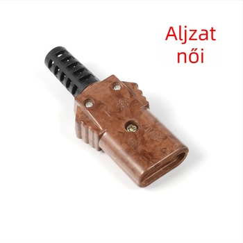Bakelit tápcsatlakozó színpadi világításhoz, 10A, rézmagú, férfi és női dokkoló csatlakozó