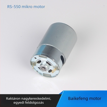 RS-550 mikromotor elektromos kéziszerszámokhoz, 12–24V kefés DC motor