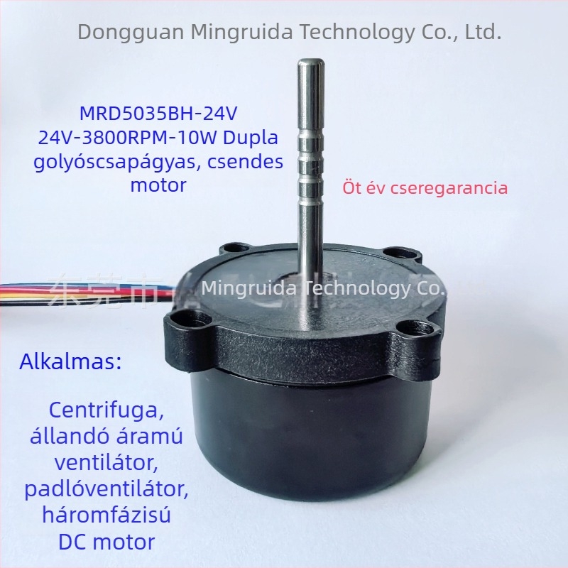 MRD5035BH 24V DC brushless motor golyóscsapágyas – halk áttételes motor álló ventilátorhoz