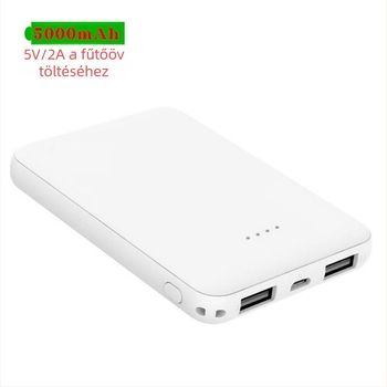 Mini 5000mAh külső akkumulátor fűtött sálhoz és övhöz — testreszabható ajándék