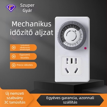 Intelligens aljzat időzítővel és túláram elleni védelemmel, elosztó lámpákhoz és vízpumpákhoz, visszaszámlálás és automatikus kikapcsolás