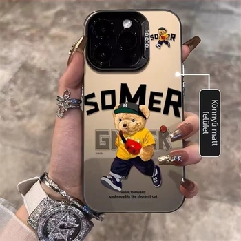 IMD lézeres matt TPU tok iPhone 16 Pro Max/17-hez, ütésálló