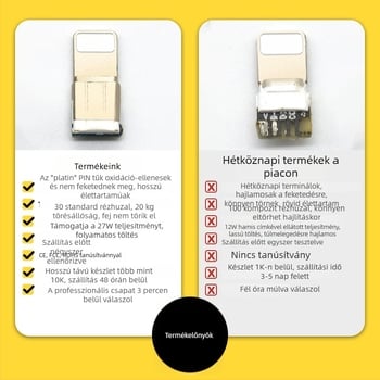 PD27W gyorstöltő kábel készlet iPhone 13/12-höz — Lightning és USB-C adatkábel