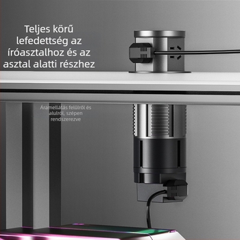 Asztali emelhető elosztó, beépített, rejtett szigetszerű dizájnnal, intelligens állítható csatlakozó