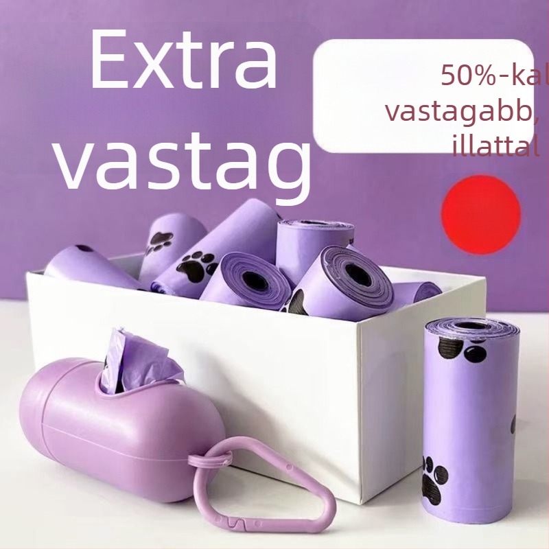 Biológiailag lebomló háziállat-ürülék zacskók, vastagított hordozható kutyapiszák, EPI biohulladék zacskók