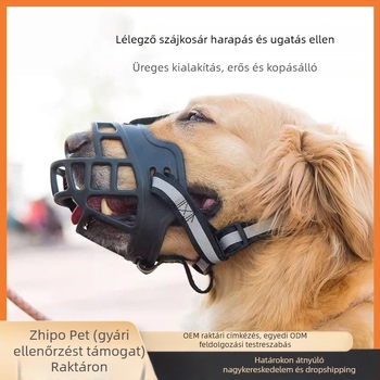 Gumi szájkosár közepes és nagy testű kutyák számára – harapás elleni, ugatás elleni és a táplálkozás megakadályozása, Golden Retriever