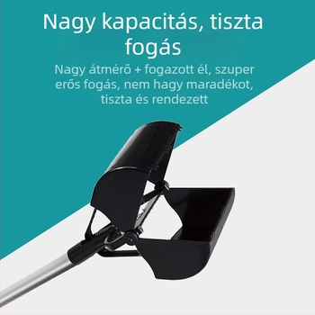 Hosszú nyelű kutyaürülék-gyűjtő, klipsz a zacskókhoz, kis- és nagytestű kutyáknak