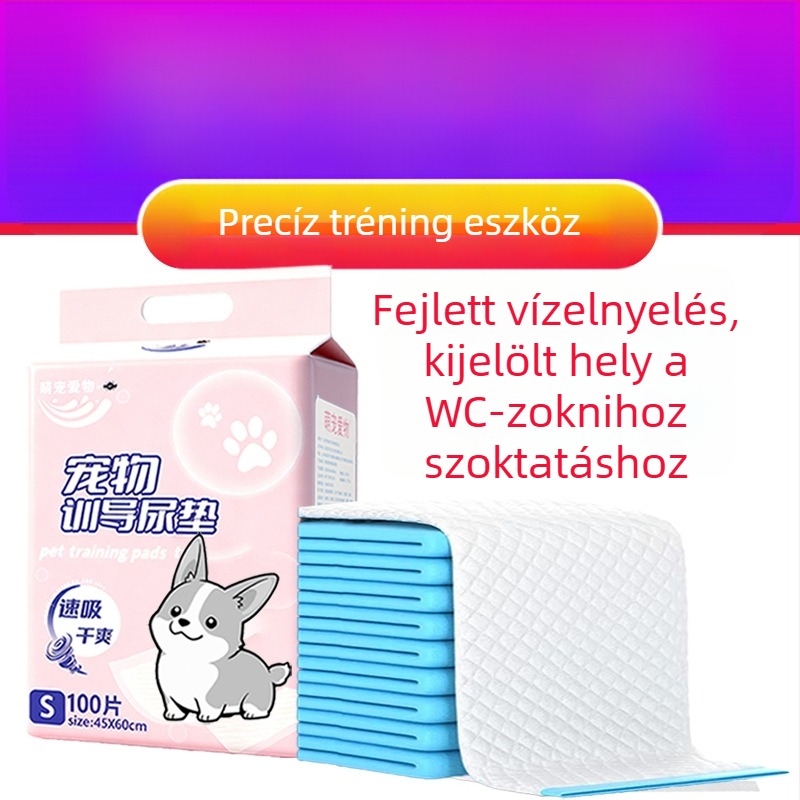 Kutyák számára vastagított, dezodoráló vizeletpárnák, egyszer használatos nedvszívó párnák