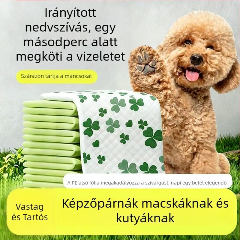 Kutyavizelet alátét, vastagabb nedvszívó egyszer használatos tréningalátét mintázattal