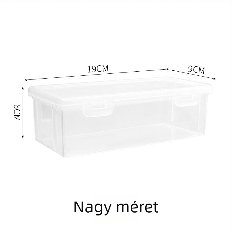 Átlátszó, nagy kapacitású ceruza- és filctartó