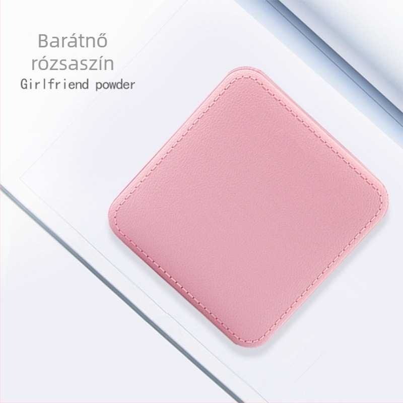 Mini hordozható power bank műbőr textúrával, 10000mAh, logónyomtatás