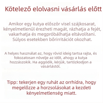 Fém szájkosár közepes és nagy testű kutyák számára; harapás-, ugatás- és rágás elleni védelem; Malinois és német juhászkutya számára megfelelő