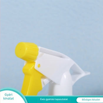 Háztartási vegyi csomagolófej, modell 28/400/410, sárga finom köd fej alkohollal tisztító sprayhez, kézi működtetésű permetezőfej