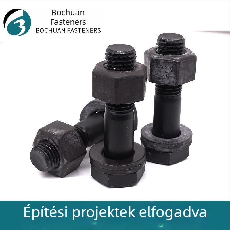 GB1228 acél szerkezetekhez tartozó, nagy hatszögfejű, nagy szilárdságú csavar, osztály 10.9