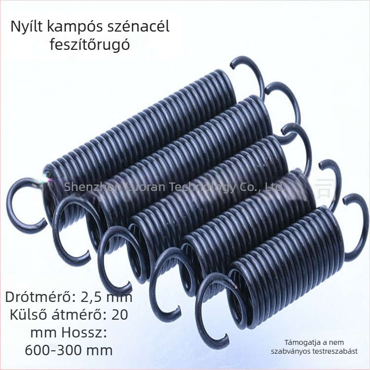 2,5x20 feszítő rugó kampóval, 65 MN