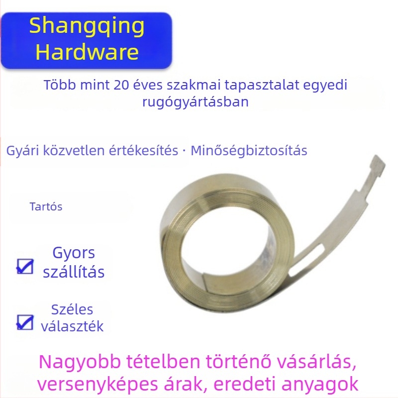 Húzható óraszerkezetes rugók, precíz tekercses rugók és sima behúzható mérőszalag ajtókhoz, ablakokhoz, bútorokhoz és játékokhoz
