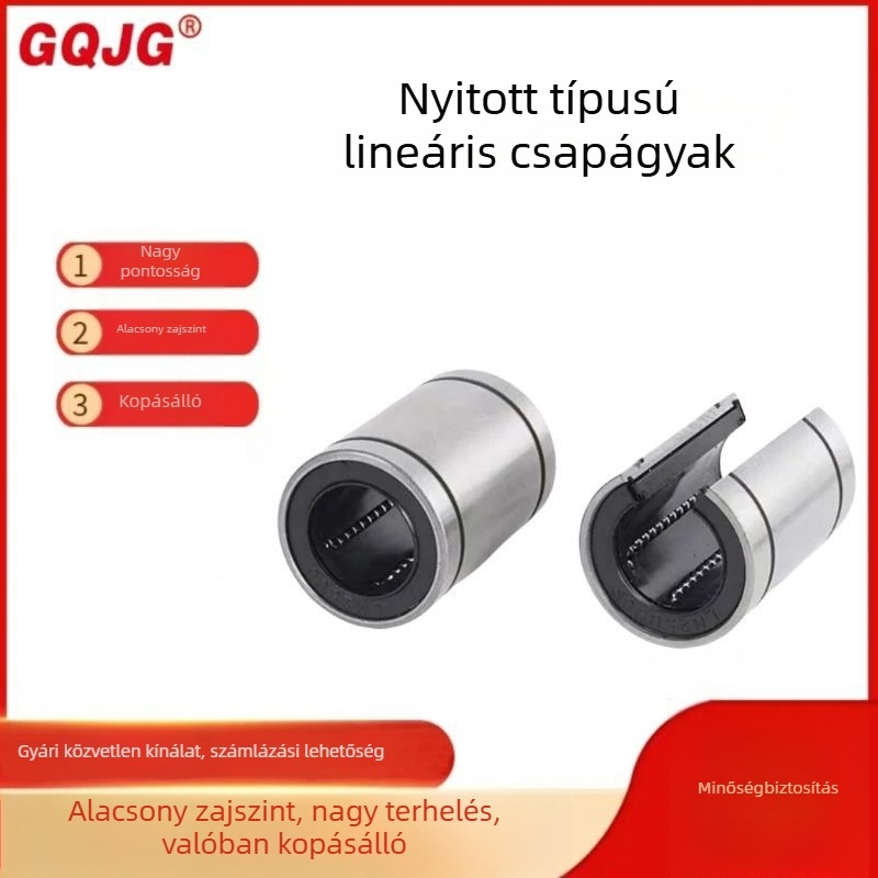 LM10UU-OP LM12UU-OP Lineáris csapágyak gravíró gépekhez, hengeres görgőcsapágyak