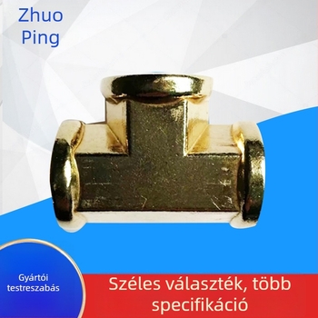 Sárgaréz NPT női 3-útú csatlakozó, pneumatikus alkatrész