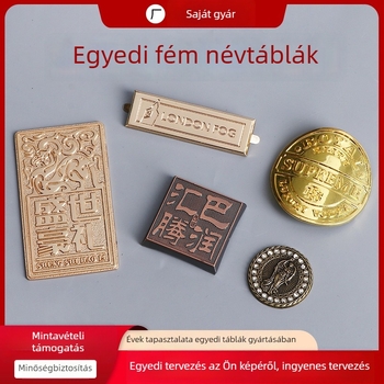 Cinkötvözetből készült ívelt fémtábla, egyedi aromaterápiás üveg, kozmetikai alumínium címke, retro gravírozás