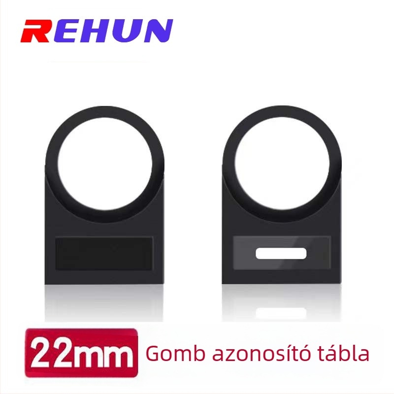22 mm-es nyomógombos kapcsolóhoz készült jelzőkeret fényjelzőkhöz és elosztó szekrényekhez