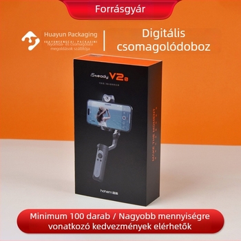 Egyedi nagykereskedelmi csomagoló doboz 3C digitális termékekhez, nyomtatott doboz telefon-tartóhoz és selfie bothoz, egyedi színű doboz fülhallgatókhoz