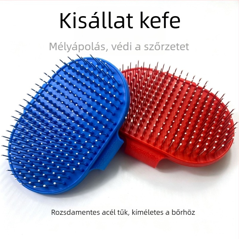 Rozsdamentes acél tűfejű fürdető fésű macskáknak és kutyáknak
