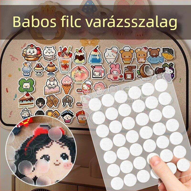 DIY Velcro filc tábla gyöngyök művészetéhez — dekoratív tárolás és rögzítés ragasztó hátlappal, fúrás nélkül