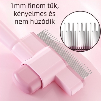 Macska- és kutyaszőr fésű a csomók oldására és a laza szőr eltávolítására, önkitisztító állatgondozó fésű