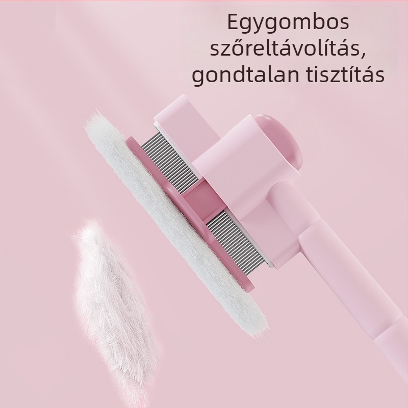 Macska- és kutyaszőr fésű a csomók oldására és a laza szőr eltávolítására, önkitisztító állatgondozó fésű