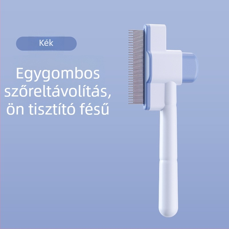 Macska- és kutyaszőr fésű a csomók oldására és a laza szőr eltávolítására, önkitisztító állatgondozó fésű