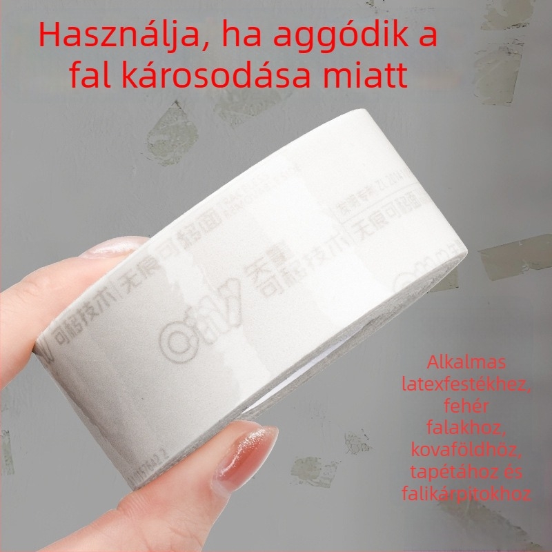 Eltávolítható akrilhabos kétoldalas ragasztószalag, erős tapadást, falbiztonság, 3 mm x 3 m / 5 m, nyom nélküli