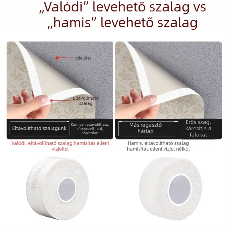 Eltávolítható akrilhabos kétoldalas ragasztószalag, erős tapadást, falbiztonság, 3 mm x 3 m / 5 m, nyom nélküli