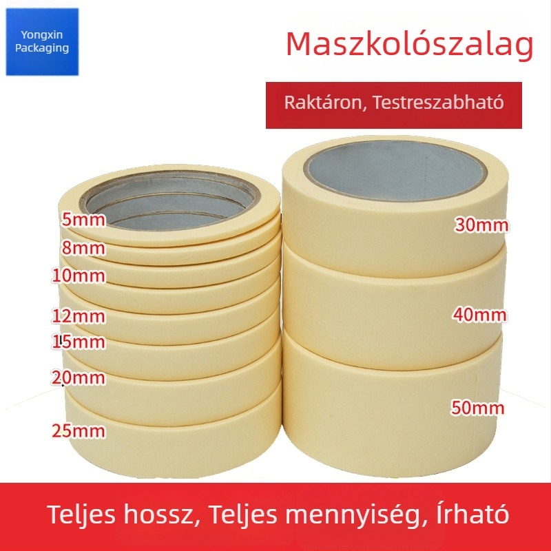 Maszkoló szalag maszkpapírból készült, színelválasztás, könnyen téphető és írható, művészeti dekorációkhoz és festéshez