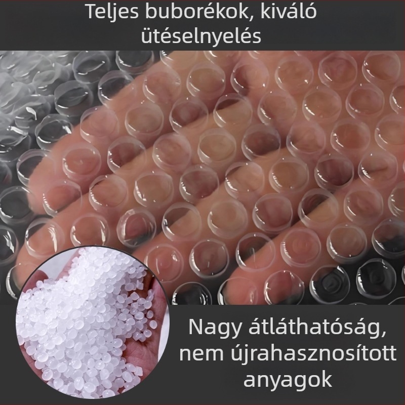 Megvastagított buborékos csomagoló fólia tekercs közepes buborékokkal, ütésvédelmi csomagoláshoz