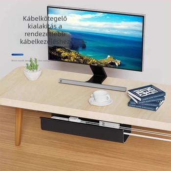 Asztal alatti kábelkezelő rendszer számítógép-kábelekhez