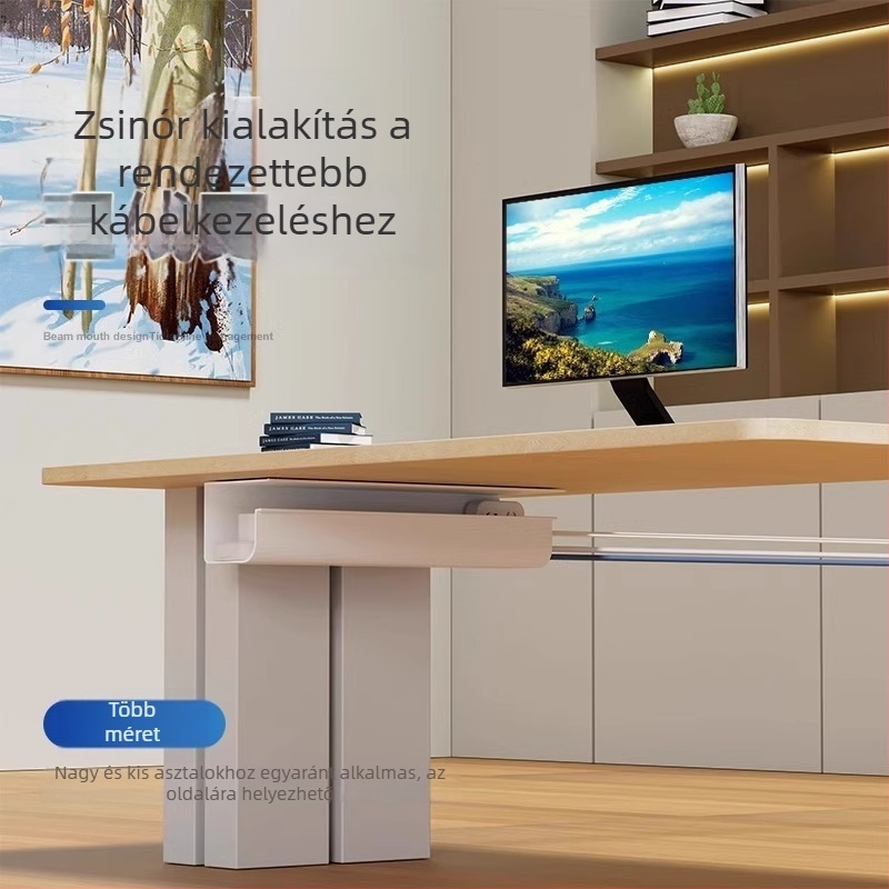 Asztal alatti kábelkezelő rendszer számítógép-kábelekhez