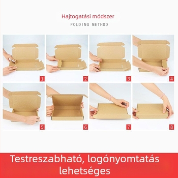 Kiemelkedően erős hullámkartonból készült expressz doboz, nyomtatás nélküli ajándék-stílusú csomagolás, készleten