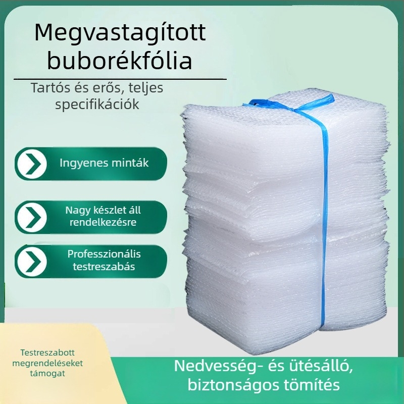 Vastagított buborékos tasak, ütésálló, átlátszó, új anyag