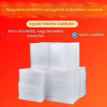 Átlátszó buborékfólia 15×20 cm, kétszintes, vastabb csomagoláshoz