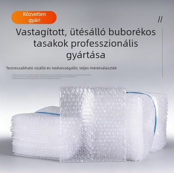 15×20 cm vastagított buborékos zacskó, átlátszó, ütésálló, vízálló, kis méret