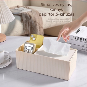 Nagy multifunkcionális asztali zsebkendő-doboz, modern luxus megjelenés