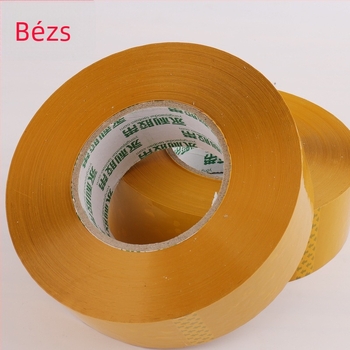 6 cm széles, 200 m hosszú bézs csomagoló szalag, BOPP film, víz alapú ragasztóval