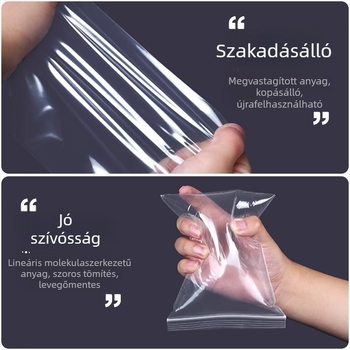 A4-es méretű vastagított zárható tároló tasak dokumentumok számára – por-, víz- és nedvességálló