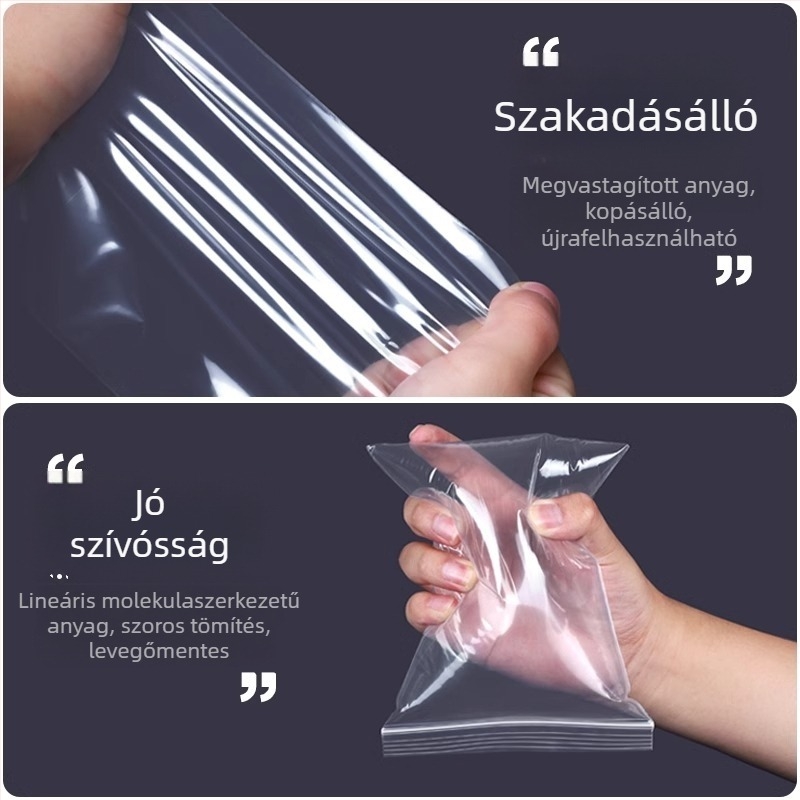 A4-es méretű vastagított zárható tároló tasak dokumentumok számára – por-, víz- és nedvességálló
