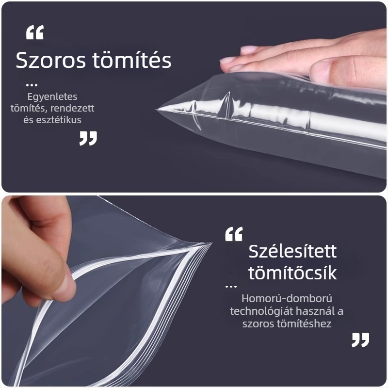 A4-es méretű vastagított zárható tároló tasak dokumentumok számára – por-, víz- és nedvességálló