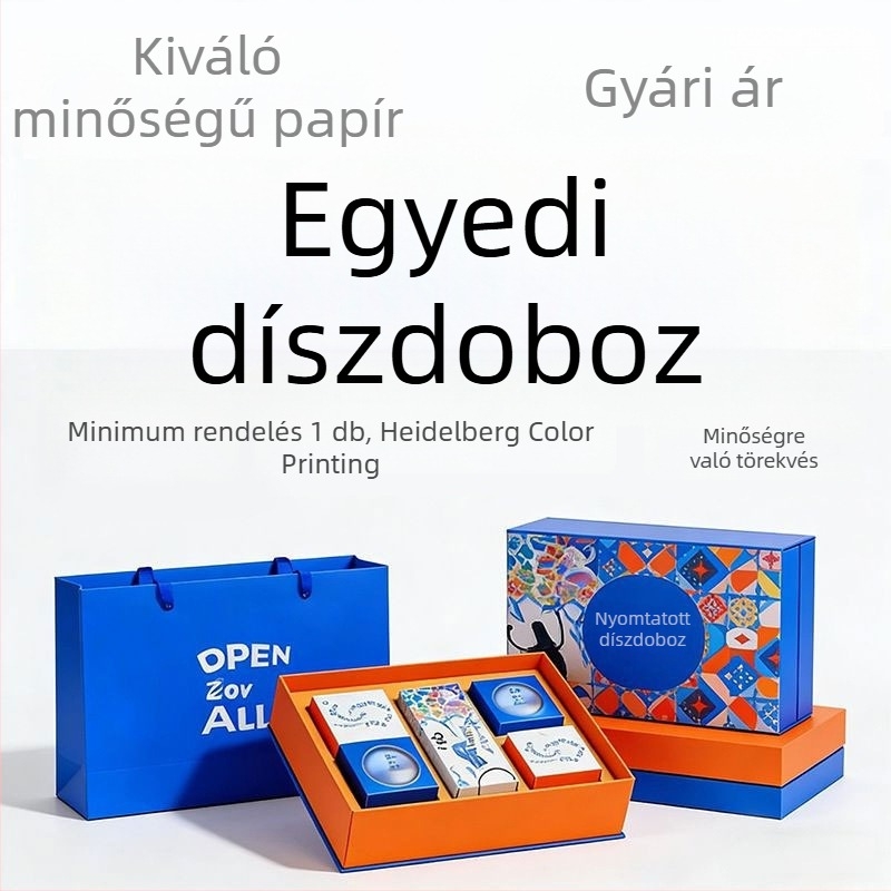 Egyedi ajándékcsomagoló doboz fedővel és alappal, külső csomagolás, üres doboz, teát és mooncake-ot tartalmazó ajándékdoboz