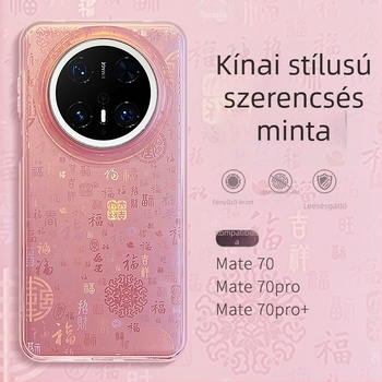 Kemény hátlap Huawei Mate70 kínai stílusú áldáskívánság motívummal, kompatibil mete70pro, mt70pro, M60, matr60por