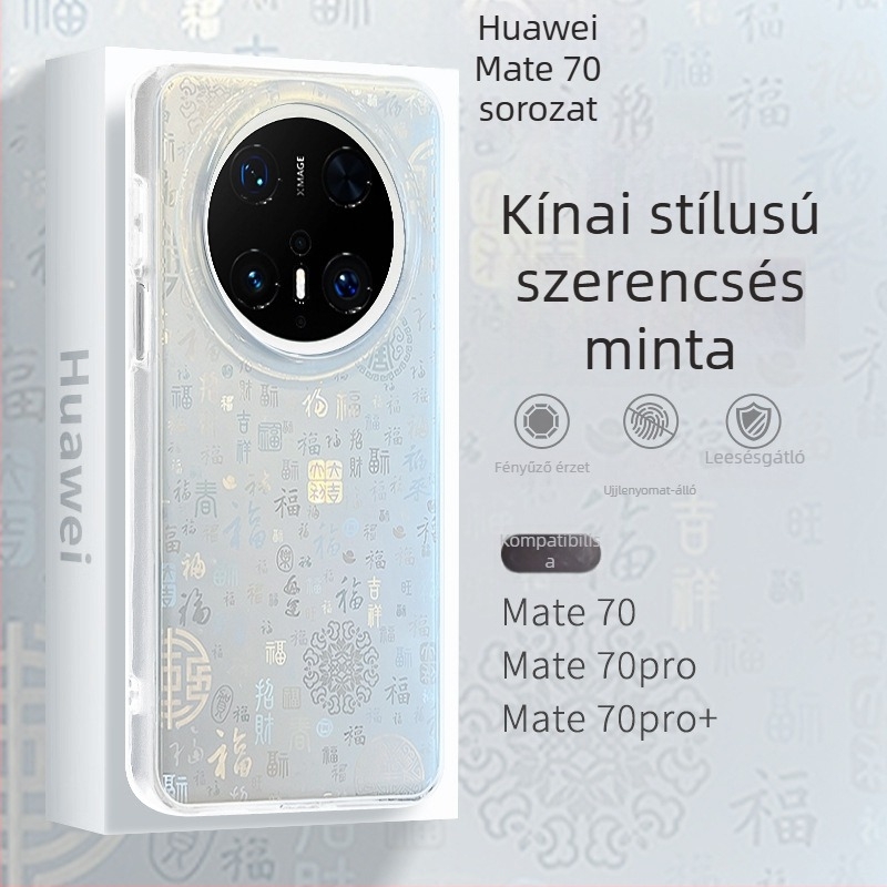 Kemény hátlap Huawei Mate70 kínai stílusú áldáskívánság motívummal, kompatibil mete70pro, mt70pro, M60, matr60por