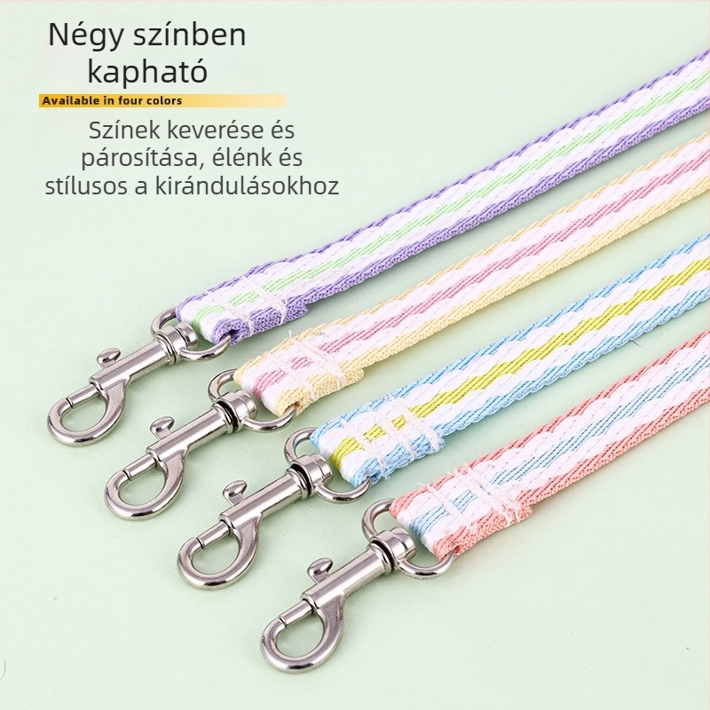 Cukorkaszínű dopaminos kutyanyakörv és póráz kis-, közép- és nagytestű ebek számára, Teddy és Golden Retriever.