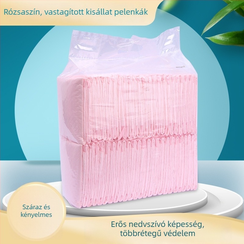 Háziállatok vizeletbetétek, 100 db, vastagabb kivitel, szivárgásbiztos, illatosító, nedvszívó alátétek kutyák számára